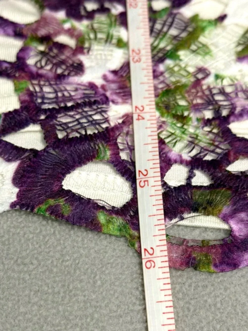 NWT Studio West White & Purple Floral Lace Tank Top 1X Rayon/Spandex Sleeveless - Picture 5 of 5